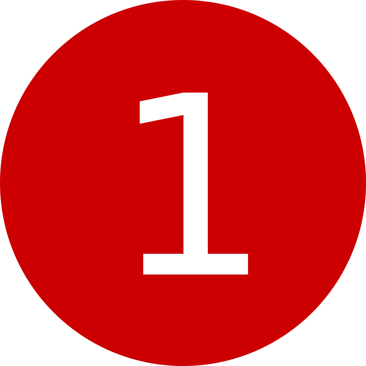 number, one, symbol