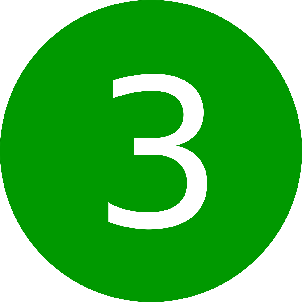 three, number, 3