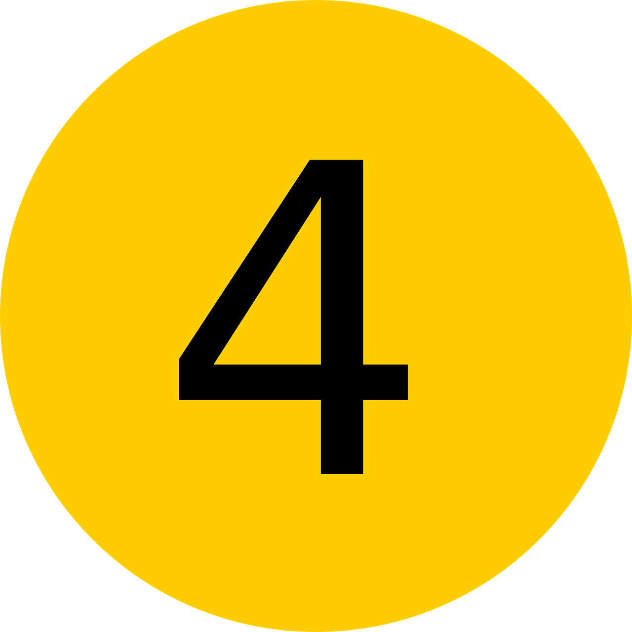 four, number, 4